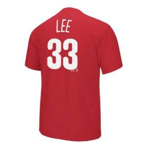  Philadelphia Phillies Cliff Lee MLB Player Name & Number T 