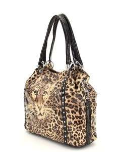   face animal pattern rhinestone accent hobo fashion handbag tote search