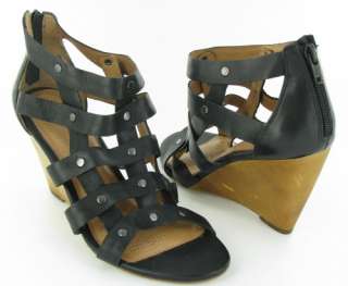 Corso Como Leila Wedge Sandals Black USED 7 $158  