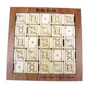  Royal Flush wood brain teaser puzzle   Maple Version Toys 