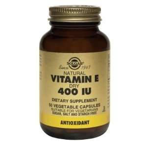Vitamin E 400 IU Dry (d Alpha Tocopheryl Succinate) 50 Vegetable 