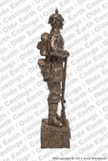 WW1 German Soldier Cold Cast Bronze Military Statue Sculpture  