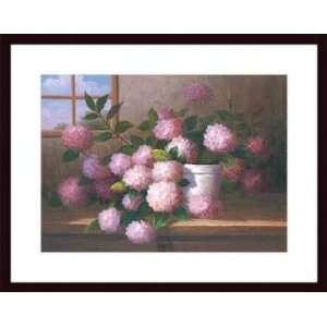   Print   Hydrangea Blossoms l   Artist Welby  Poster Size 19 X 25