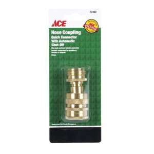   Brass Quick Connector With Automatic Shut off Patio, Lawn & Garden