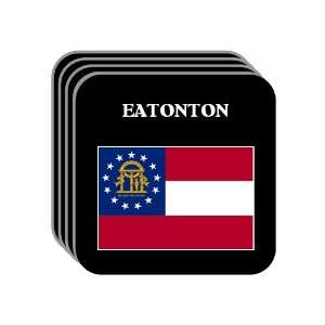 US State Flag   EATONTON, Georgia (GA) Set of 4 Mini Mousepad Coasters