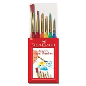  Faber Castell 6 ct Triangular Handle Paintbrush Set Toys 