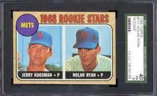 1968 Topps #177 Nolan Ryan Rookie HOF Mets SGC 40  