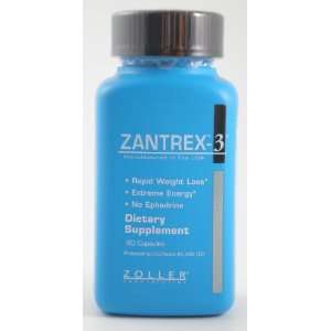  ZANTREX 3 60 CAPS WEIGHT LOSS EXTREME ENERGY NO EPHEDRA 