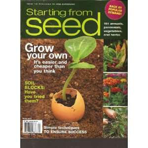  Starting from Seed Magazine (Winter 2012) Various Books