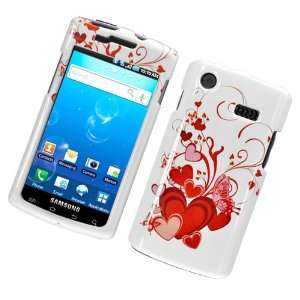  White with Red Flowing Heart Samsung I897 Captivate Snap 