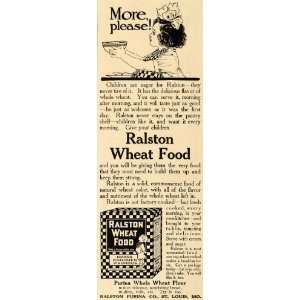  1912 Ad Ralston Purina Whole Wheat Food Children Health 