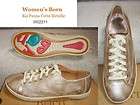 95 NIB Women BORN Kai Panna Cotta Metallic Silver Sneakers Shoes sz 7
