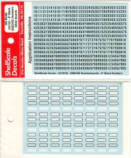 Numberboard Decals ShellScale HO103  