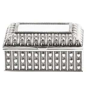   Silver Plated Trinket Jewellery Box Classic Oblong New