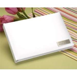  Personalized White Matte Satin Wedding Guest Book 