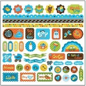 Creative Imaginations Helen Dardik Cutie Pie Boy Cardstock Stickers 12 