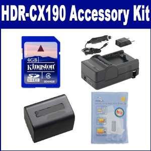  Sony HDR CX190 Camcorder Accessory Kit includes ZELCKSG 