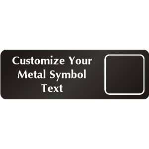  Fully Custom Text and Symbol Sign DiamondPlate Aluminum, 6 