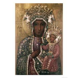  Black Madonna of Czestochowa Giclee Poster Print, 9x12 