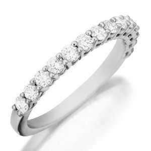    Round Shared prong Set Diamond Wedding Band Dmd .61ct Jewelry