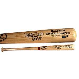  Mike Schmidt Autographed Bat  Details Blonde Big Stick 