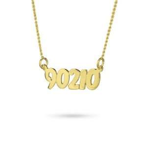 Gold Vermeil Zip Code Necklace Length 16 inches (Lengths 16 inches 18 