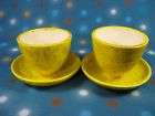 vintage yellow custard cup  