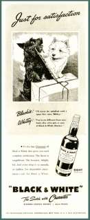 CUTE SCOTTIE DOG LOGO IN 1942 BLACK & WHITE SCOTCH AD  