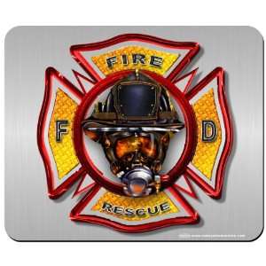 Firefighter Emblem Custom Mouse Pad from Redeye Laserworks