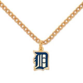 Detroit Tigers Chain Necklace and Enameled Pendant MLB Baseball Sports 