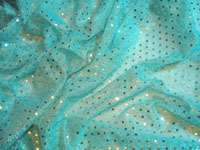 G16 Shiny T Blue Silver Sequin Fabric Material by Yard  