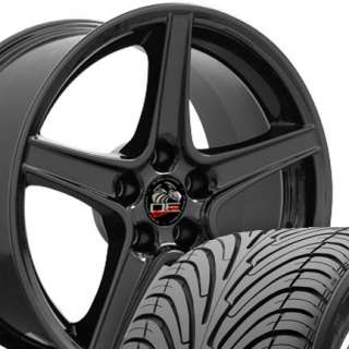 18 x 9 Black Saleen Wheels Rims Tires Fits Mustang®  