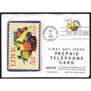   Card .52 Cent Love Postage Stamp Design First Day Cover In Envelope