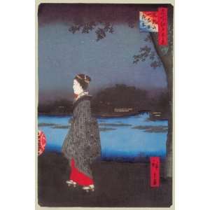  Night Scene of Matsuchi Hill and the Sanya Moat   Poster 