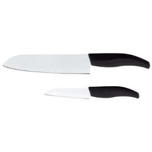  Slitzer 2Pc Ceramic Coated Santoku 