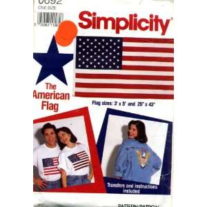  Simplicity American Flag Transfer Pattern #0692 