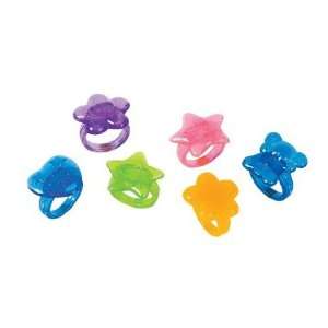 ~ 144 ~ Plastic Glitter Rings ~ Assorted Colors and 