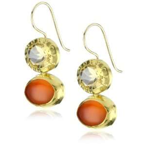 Nava Zahavi Earth and Fire Gemstones and High Karat Gold Earrings