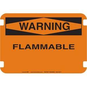 10 x 14 Standard Warning Signs  Flammable  Industrial 