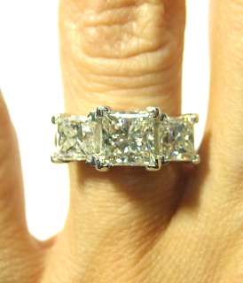 52CT ESTATE PRINCESS DIAMOND ENGAGEMENT WEDDING RING IGI CERT 3 