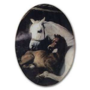  Mare and Foal Decoupage Tray