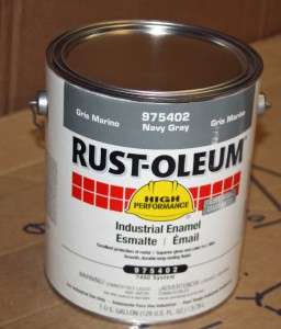 RustOleum Gal Ind Enamel Paint Navy Gray Stops Rust Indoor Outdoor 