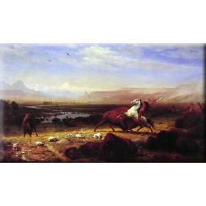   Buffalo 30x18 Streched Canvas Art by Bierstadt, Albert