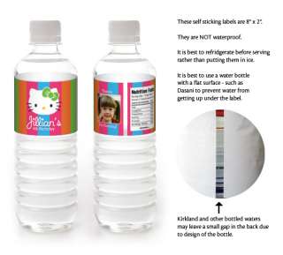 HELLO KITTY Birthday Party WATER BOTTLE LABELS  