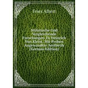   Mit Proben Angewandter Aesthetik (German Edition) Fries Albert Books