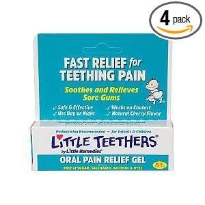   & Children Oral Pain Relief Gel, Cherry, .33 Ounce Tubes (Pack of 4