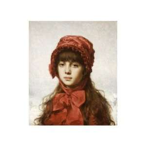  Red Bonnet by Alexei Alexeiew Harlamoff. size 12.5 inches 