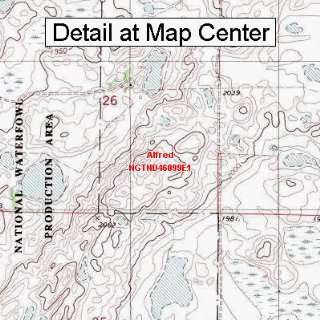  USGS Topographic Quadrangle Map   Alfred, North Dakota 