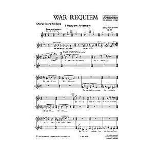  War Requiem, Op. 66 Choral Score 6 Pages Sports 