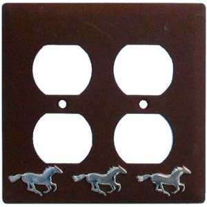  Running Horse Double Outlet Cover 